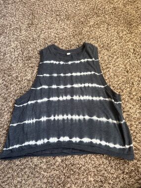 Free People Tie-Dye Black & White Sleeveless top